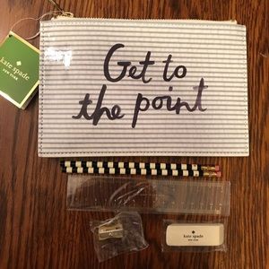 kate spade NWT Pencil Case Accessories Seer-sucker